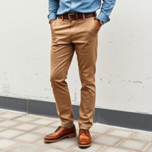 Men Smart Slim Fit Trousers