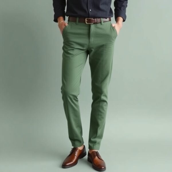 Men Smart Slim Fit Trousers