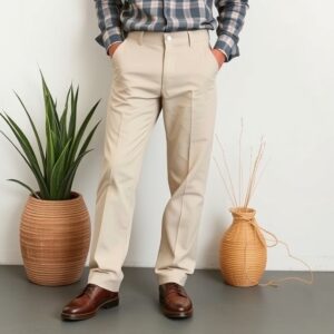 Men Smart Slim Fit Trousers