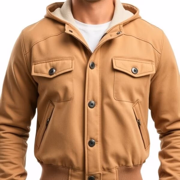 Men Tailored Fit Spread Collar Jacket