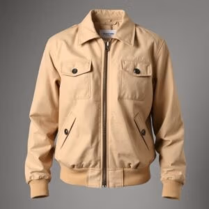Men Tailored Fit Spread Collar Jacket