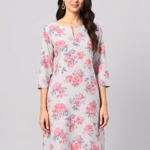 Floral Print Knee-Length Dress