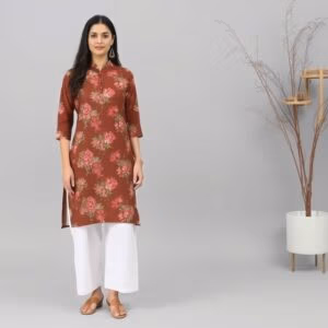 Floral Print Kurta Elegant traditional wear