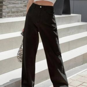 Women Regular High Rise Black Jeans