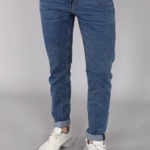 Men Slim Mid Rise Blue Jeans
