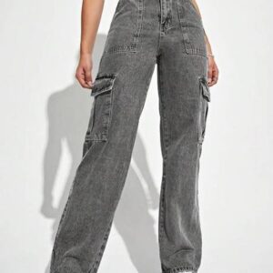 Women Regular High Rise Grey Jeans