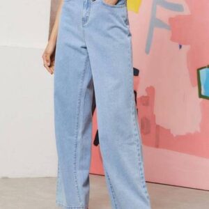 Women Regular High Rise Light Blue Jeans