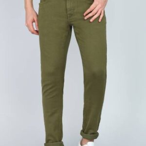 Men Skinny Mid Rise Green Jeans