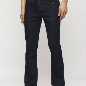 Men Slim Mid Rise Dark Blue Jeans