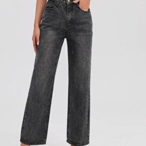 Women Regular High Rise Black Jeans
