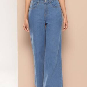 Women Relaxed Fit Mid Rise Blue Jeans