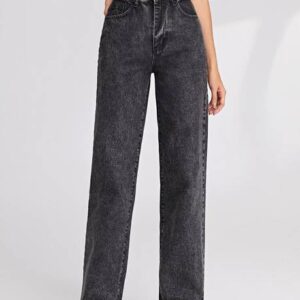 Women Regular High Rise Black Jeans