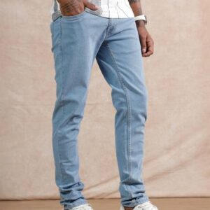 Men Tapered Fit Mid Rise Blue Jeans