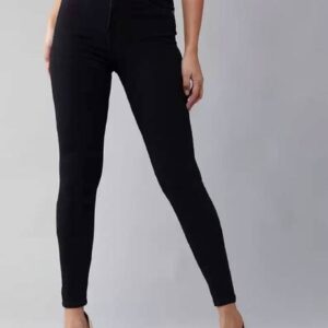 Women Slim High Rise Black Jeans