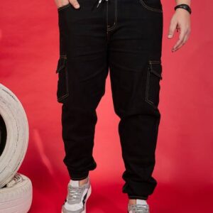 Men Regular Mid Rise Black Jeans