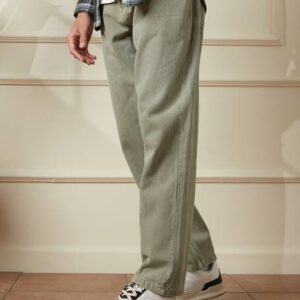 Men Relaxed Fit Mid Rise Green Jeans