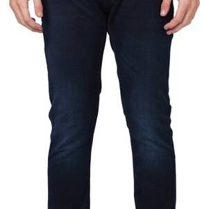 Men Regular Mid Rise Dark Blue Jeans
