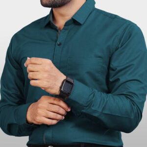 Men Regular Fit Solid Spread Collar Casual Shirt #20