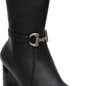 SHERRIF Women's Black Color Block Heels Boots Boots For...