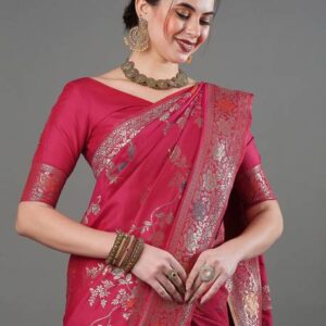 Woven Banarasi Silk Blend Saree #23
