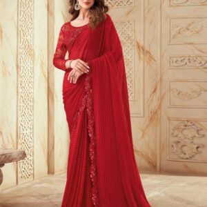 Woven, Embellished, Self Design Bollywood Georgette Saree #37