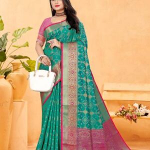 Woven Kanjivaram Silk Blend Saree #55