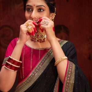 Embellished Bollywood Silk Blend Saree #43