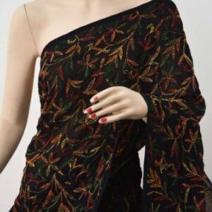 Embroidered Lucknow Chikankari Georgette Saree #25