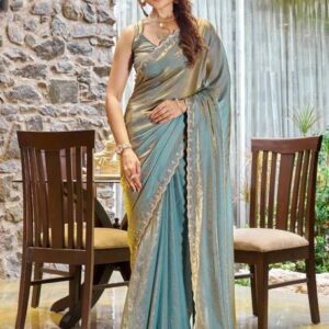 Embellished Bollywood Satin Saree #35