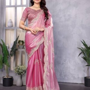 Embroidered Bollywood Chiffon Saree #67