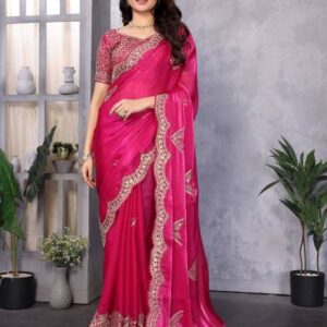 Embroidered Bollywood Chiffon Saree #65