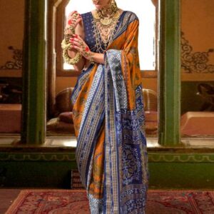 Woven Ikkat Silk Blend Saree #13