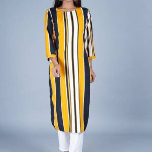 Women Printed Crepe Straight Kurta