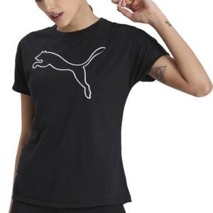 Cat Tee Women Printed Round Neck Polyester Black T-Shirt
