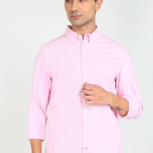 Men Slim Fit Solid Casual Shirt