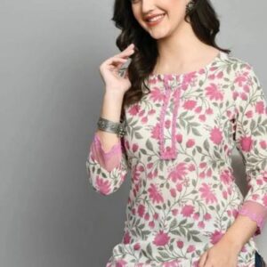 Women Printed Viscose Rayon Straight Kurta
