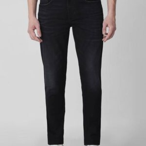 Men Skinny Mid Rise Dark Blue Jeans