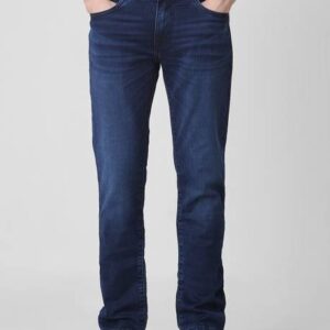 Men Slim Mid Rise Dark Blue Jeans