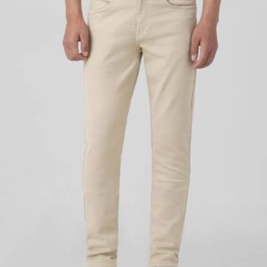 Men Skinny Mid Rise Beige Jeans