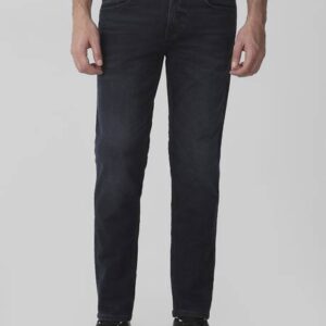 Men Slim Mid Rise Black Jeans