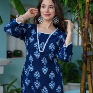 Women Printed Viscose Rayon Straight Kurta