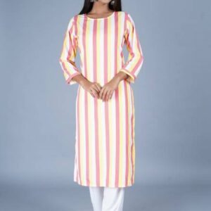 Women Printed Crepe Straight Kurta